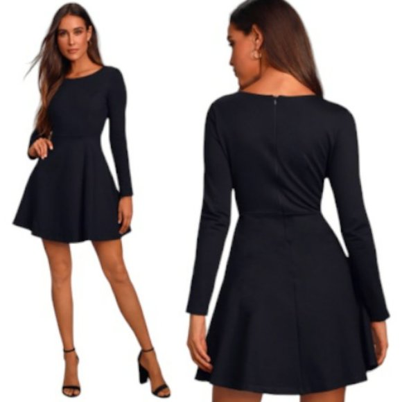 Lulus Dresses & Skirts - Lulus Forever Chic Long Sleeve Ponte Dress - Black - L
